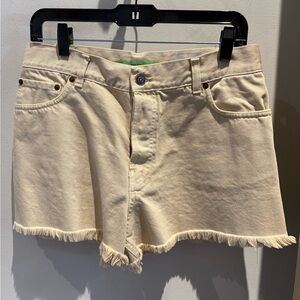 Haikure Denim Shorts Women's Ecru